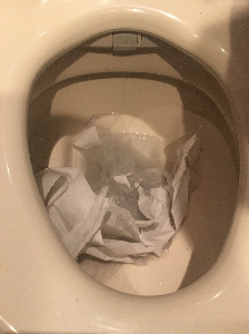 トイレ紙つまり